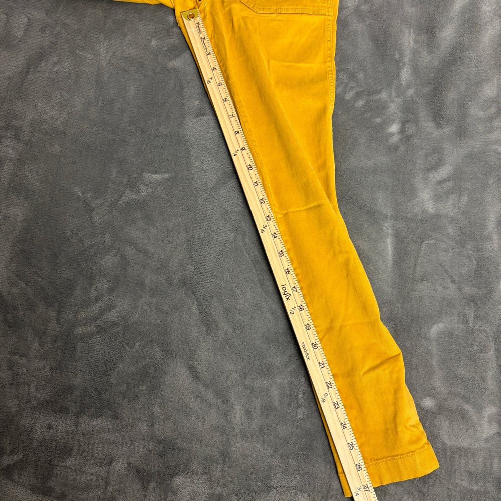 J.Crew Women's 26 Mustard Yellow Skinny Utility Pants Ankle Zip Pockets - Picture 5 of 10